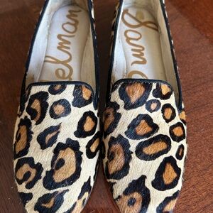 Sam Edelman Animal Print Women's Loafers size 7 1/2 leather